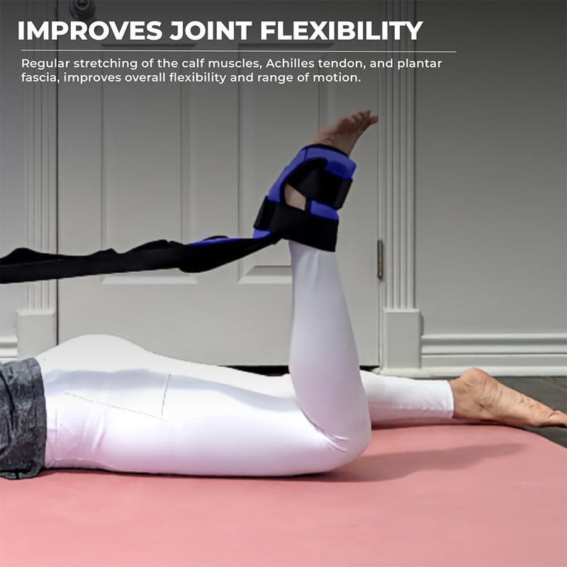 YAGHZU Foot and Calf Stretcher - Stretching Strap for Plantar Fasciitis, Achilles Tendonitis, Heel Spurs, Foot Drop, & Hamstring, Versatile Stretch Strap Used as Leg stretcher, Hamstring Stretcher and Foot Stretcher - Image 5